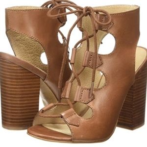 ALDO tan lace up leather sandal